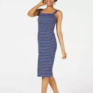Ultra Flirt Pink, White & Blue Sexy Bodycon Dress